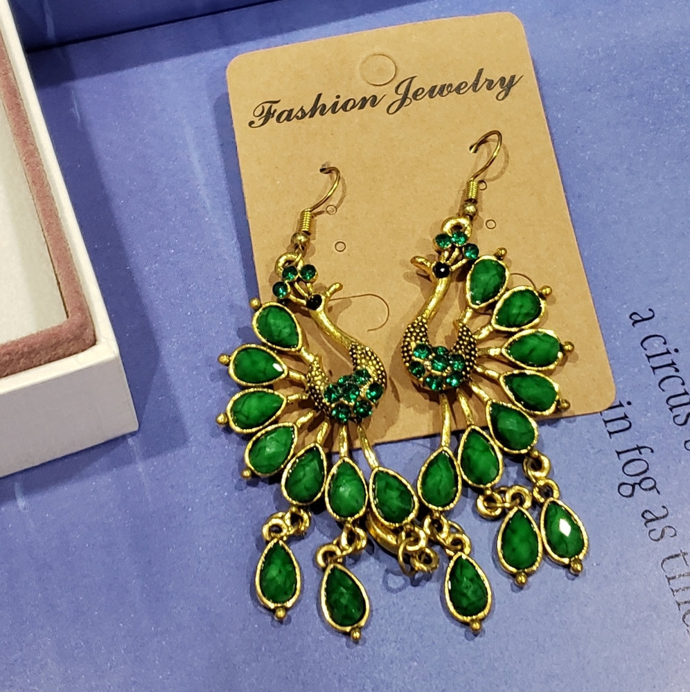 Earrings peacock 🦚 dangle  earnings
